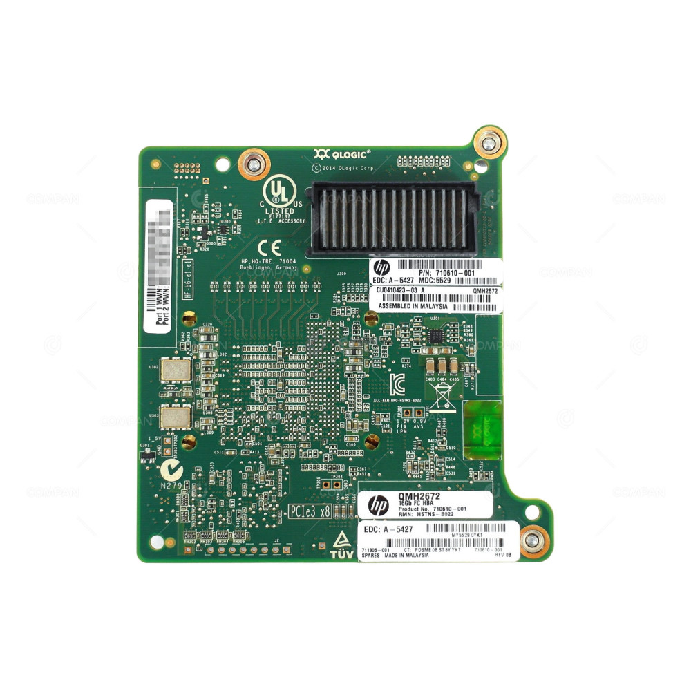 711305-001 HP QMH2672 16GB FC HBA GEN8 MEZANINE CARD FOR HP PROLIANT BL460C G9